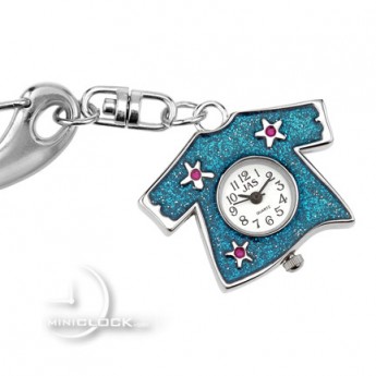 KEYCHAIN, Collectible Novelty Blue Sparkle Tshirt